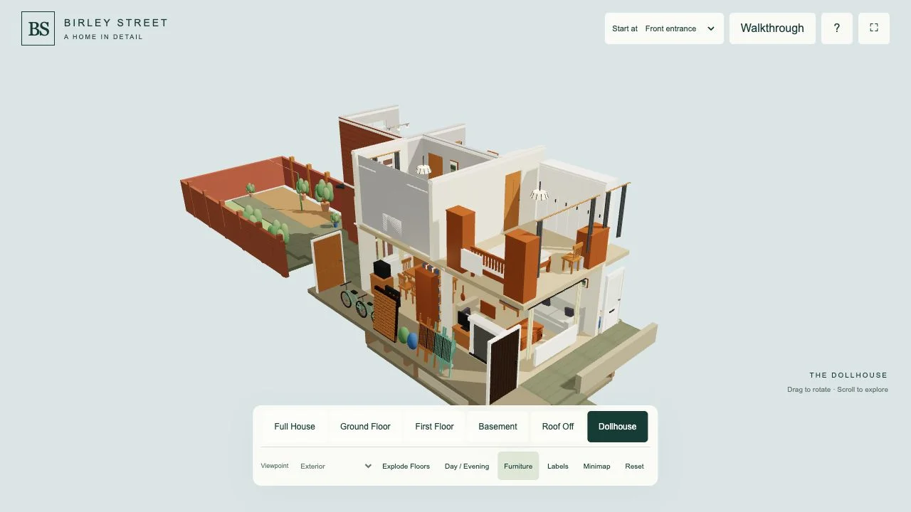 Birley Street 3D dollhouse preview